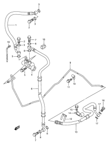 AN250 Задние тормозные трубки