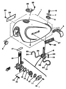 SR250 Топливный бак