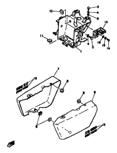 XS500 Side cover. battery box