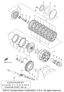 XVS1300CT Сцепление