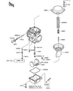 ZG1000 Детали карбюратора