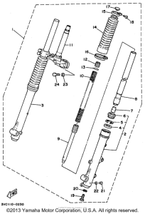 RT180E Передняя вилка