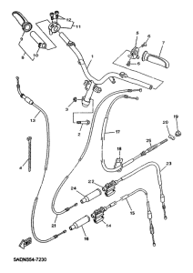 YN50R Steering handle. cable