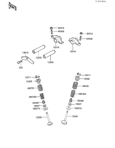 KL250 Rocker arms / valves