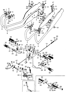 CB550 Exhaust muffler + step step