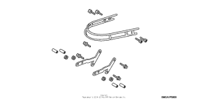 GL1800 (ABS) Front fender rail (chrome)