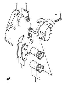 DR650 Передний суппорт