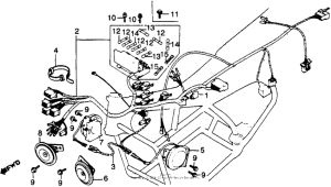 GL1100I Wire harness + horn