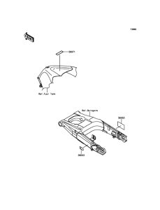 ZX1400 Лейбл предостережения