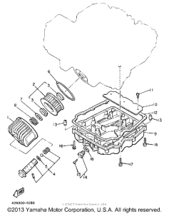 XJ700N Маслянный фильтр