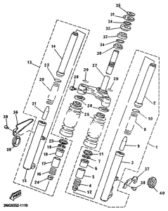 CY50R Передняя вилка