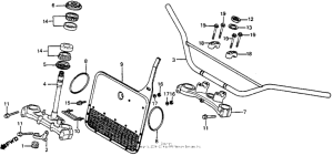 CR125R Handlebar + top bridge 82