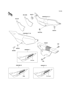 KLE500 Side covers / chain cover(kle500-a3)