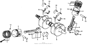 VF700C Коленчатый вал и поршни