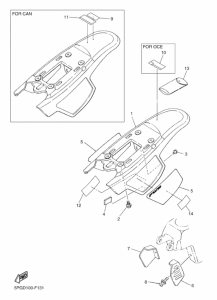 PW50 PW50X Боковая крышка