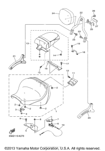 XVS1300CT Сиденье