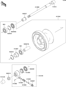EN500 Переднее колесо
