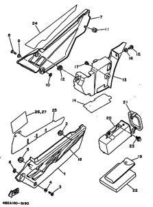 XT225 XT225G Боковая крышка
