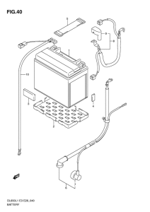 DL650 (ABS) Аккумулятор