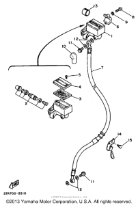 XT350TC (CA ED.) Главный тормозной цилиндр