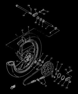 TZR50 Переднее колесо