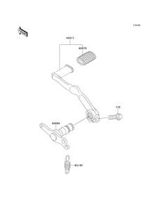 KLE500 Педаль тормоза