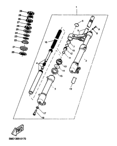 YQ100 Передняя вилка