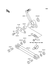 ZR400 Педаль тормоза