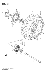 VZR1800 Rear wheel complete assy