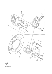 WR400F Front brake. caliper