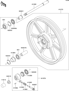EN500 Переднее колесо