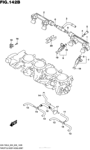 GSX-R750 Throttle Body Hose / joint (Gsx-R750L5 E28)