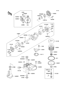 ZX1100 Насос масляный  / фильтр масляный