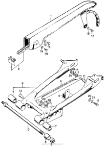 SL125 Swingarm + chain case