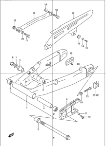 GSF1200S Маятник задний