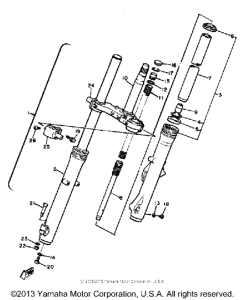 XJ650H Передняя вилка