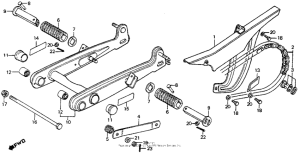 CT90 Swingarm + chain case