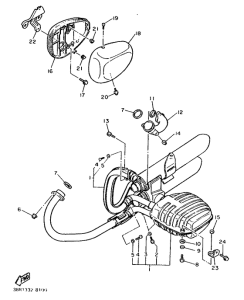 XV535SE Выхлопная система