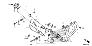CB1100 (ABS) Глушитель