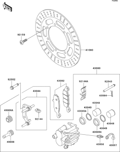VN800 Передний тормоз