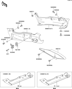 ZX600 Side covers / chain cover(1 / 2)