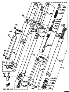 YZ250 YZ250B Вилка передней оси