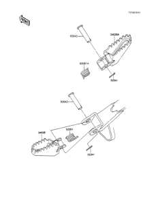 KX100 Подножки