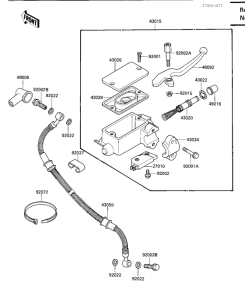 KL650 Передний тормозной цилиндр