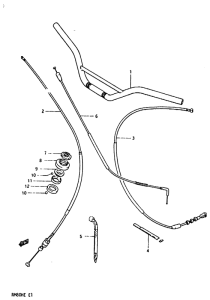 RM80 Handlebar - control cable