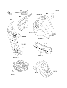  Decal(white / red)(kl650-b2)