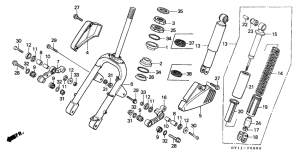 SA50S Вилка передней оси