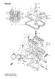 SV650 Задняя головка цилиндров