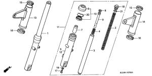 CG125 Вилка передней оси