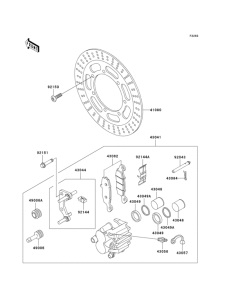 VN1500 Передний тормоз